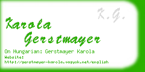 karola gerstmayer business card